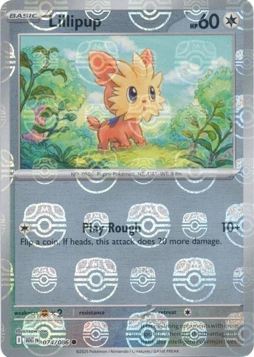 White Flare Lillipup [Master-Ball] Pokémon card
